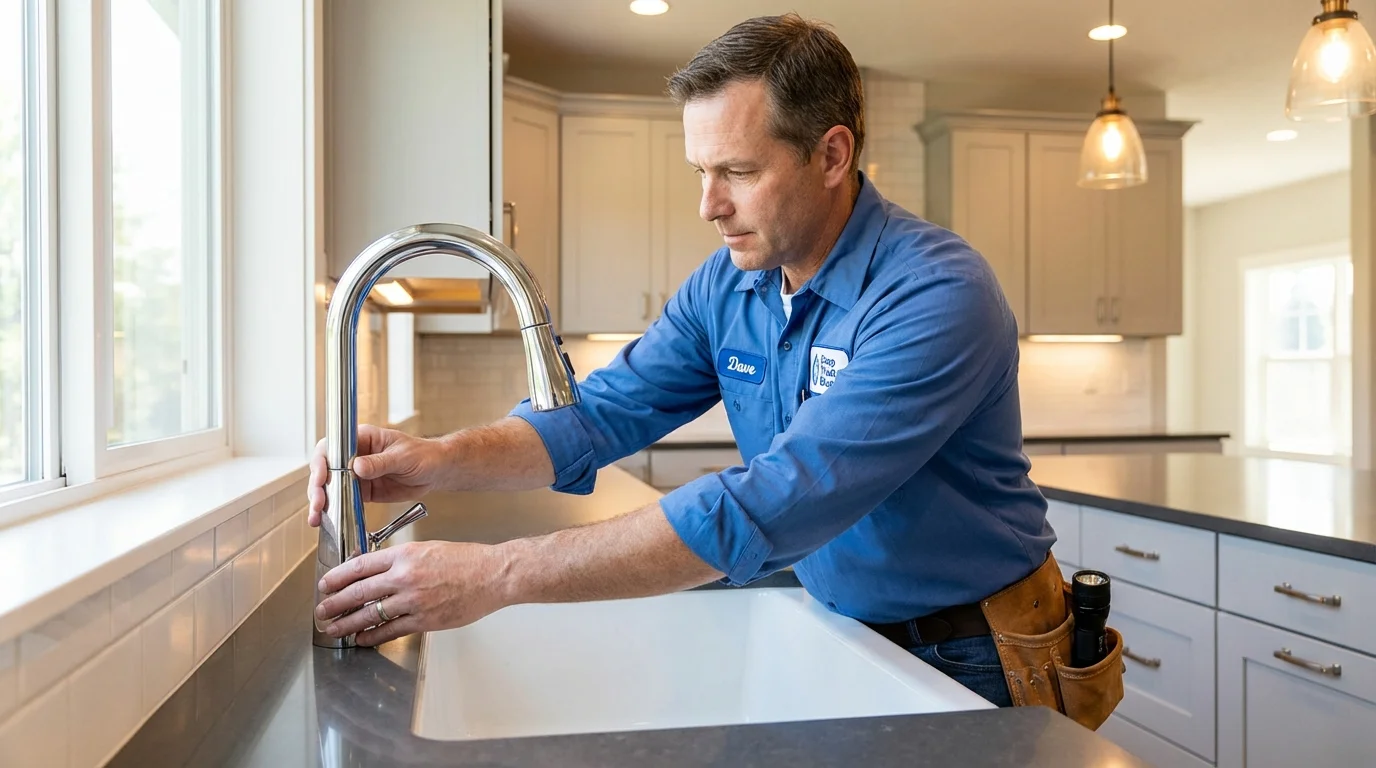 Kitchen faucet installation by Johns Plumbing LLC in East Palestine